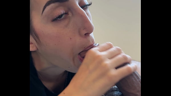 MILF sucks on huge BBC